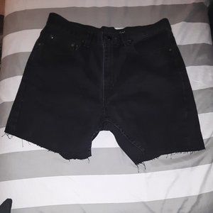 Womens Black Jean Cutoffs